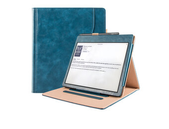 Lunso - Luxe sleepcover stand hoes - Kobo Elipsa (10.3 inch) - Blauw