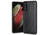 NorthLife - Samsung Galaxy S21 - Backcover hoesje Echt Leer - Zwart