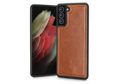 NorthLife - Samsung Galaxy S21 Plus - Backcover hoesje Echt Leer - Cognac