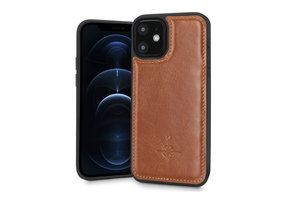 NorthLife - iPhone 12 Mini - Leren Backcover hoes - Cognac