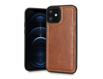 NorthLife - iPhone 12 Mini - Leren Backcover hoes - Cognac