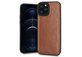 NorthLife - iPhone 12 Pro Max - Leren Backcover hoes - Cognac