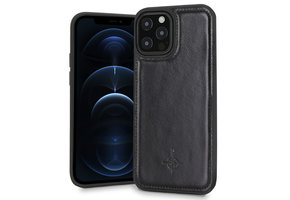 NorthLife - iPhone 12 Pro Max - Leren Backcover hoes - Zwart