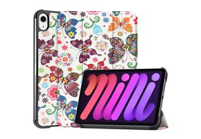 3-Vouw sleepcover hoes - iPad Mini 6 (2021) - Vlinders