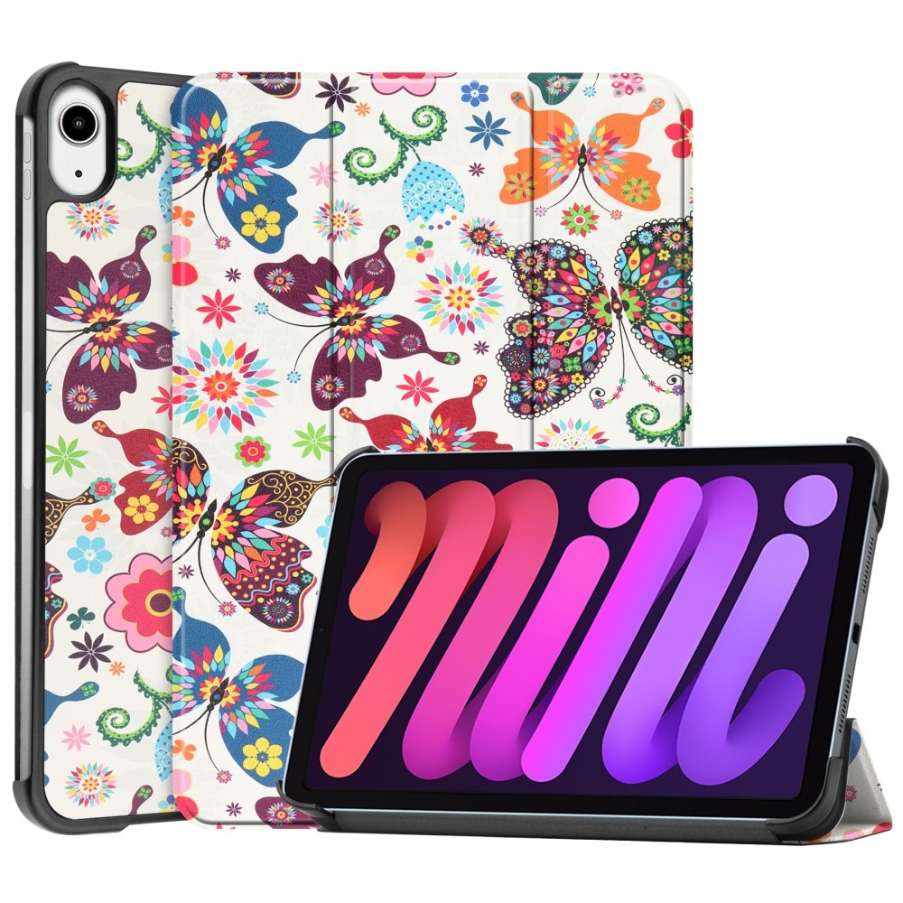 iPad Mini 6 2021 sleepcover hoes 3-vouw Vlinders