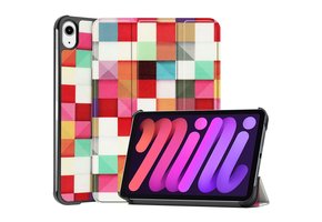 3-Vouw sleepcover hoes - iPad Mini 6 (2021) - Blokken