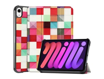 3-Vouw sleepcover hoes - iPad Mini 6 (2021) - Blokken