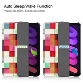 iPad Mini 6 2021 sleepcover hoes 3-vouw Blokken
