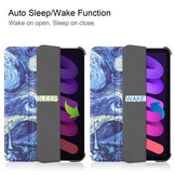 iPad Mini 6 2021 sleepcover hoes 3-vouw Van Gogh Sterrennacht