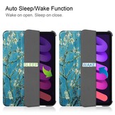 iPad Mini 6 2021 sleepcover hoes 3-vouw Van Gogh Amandelbloesem