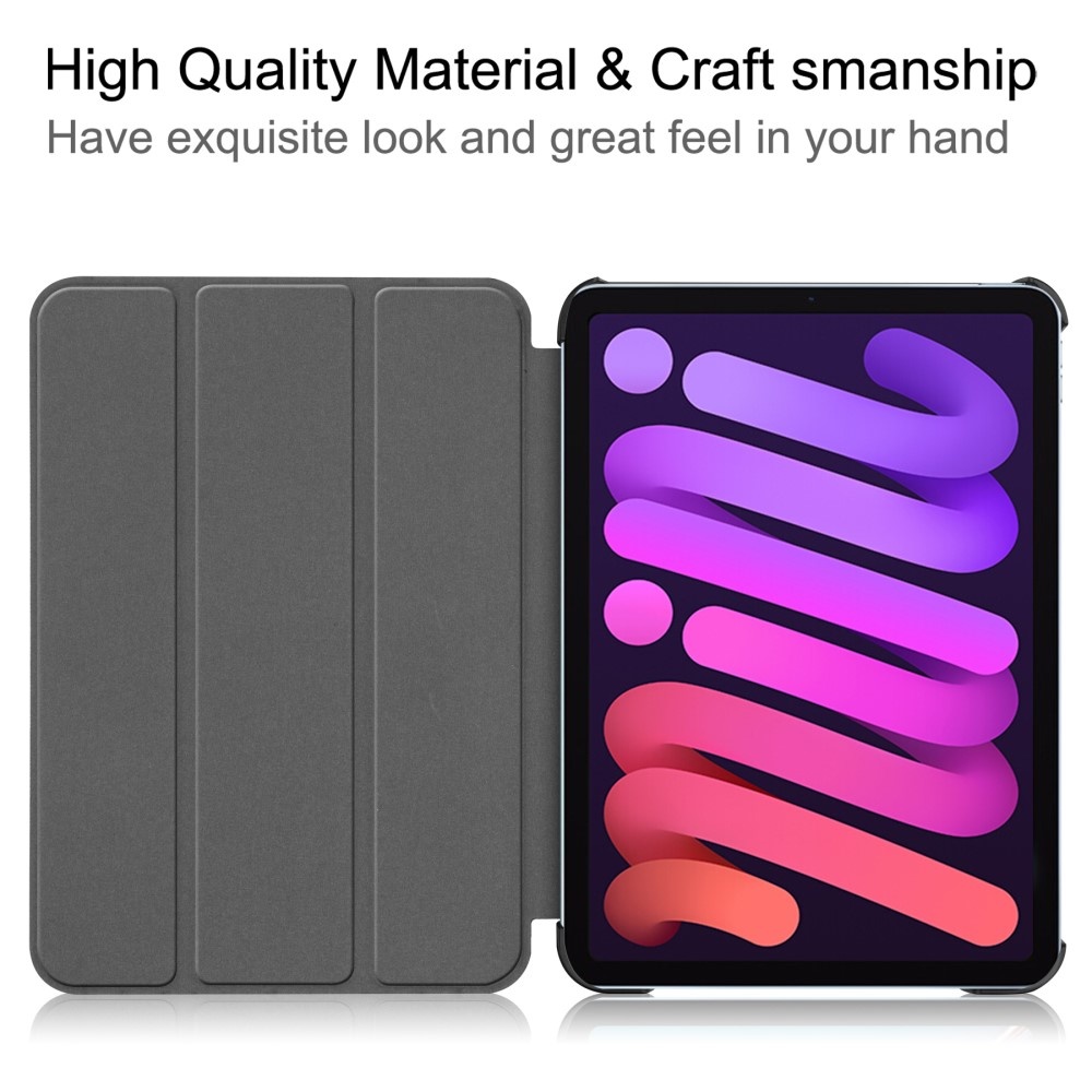 iPad Mini 6 2021 sleepcover hoes 3-vouw Zwart