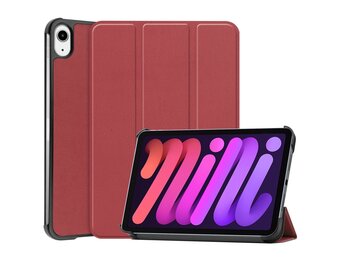 3-Vouw sleepcover hoes - iPad Mini 6 (2021) - Bordeaux Rood