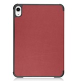 iPad Mini 6 2021 sleepcover hoes 3-vouw Bordeaux Rood