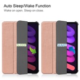 iPad Mini 6 2021 sleepcover hoes 3-vouw Rose Goud