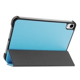 iPad Mini 6 2021 sleepcover hoes 3-vouw Lichtblauw