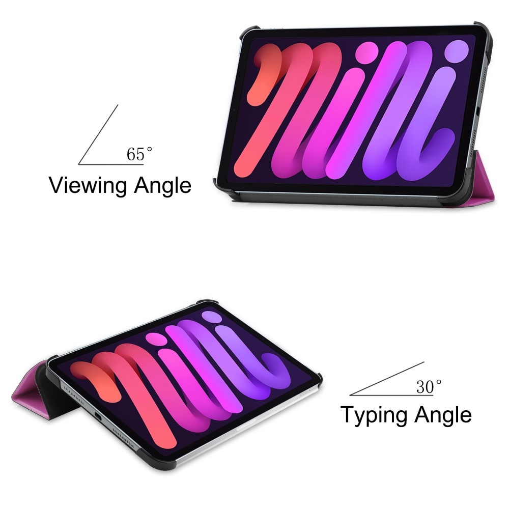 iPad Mini 6 2021 sleepcover hoes 3-vouw Paars