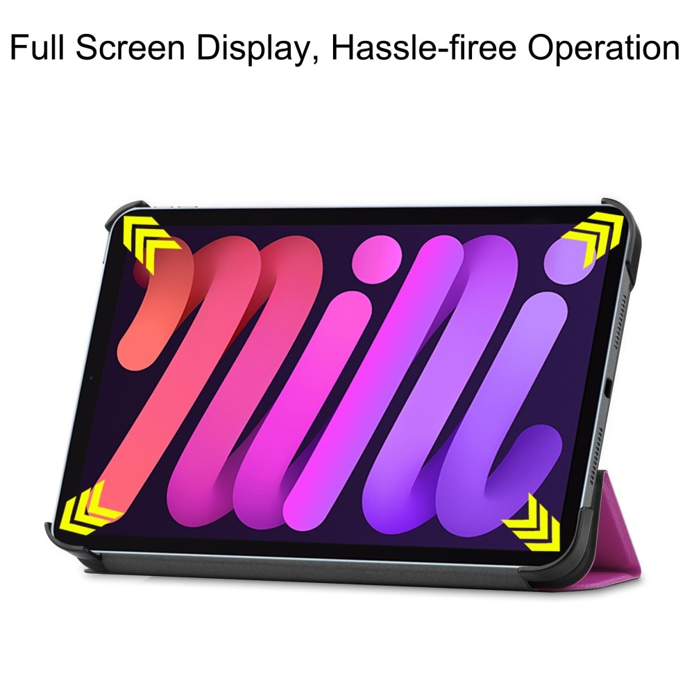 iPad Mini 6 2021 sleepcover hoes 3-vouw Paars