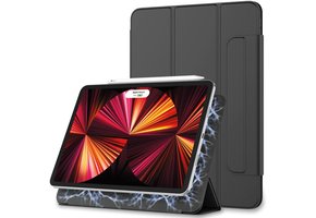 Magnetische 3-Vouw sleepcover hoes - iPad Pro 11 inch (2021) - Zwart