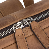 Leren Laptoptas heren voor 13 inch en 15 inch laptops - Cognac