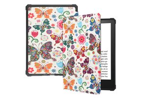 Lunso - sleepcover hoes - Kindle Paperwhite 2021 (6.8 inch) - Vlinders