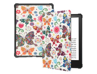 Lunso - sleepcover hoes - Kindle Paperwhite 2021 (6.8 inch) - Vlinders