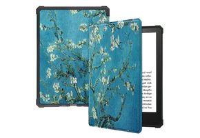 Lunso - sleepcover hoes - Kindle Paperwhite 2021 (6.8 inch) - Van Gogh Amandelbloesem