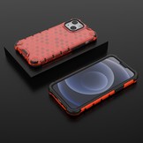 iPhone 13 Mini Honinggraat Armor Backcover hoes Rood