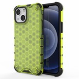 iPhone 13 Mini Honinggraat Armor Backcover hoes Fluor Geel