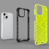 iPhone 13 Mini Honinggraat Armor Backcover hoes Fluor Geel