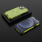 iPhone 13 Mini Honinggraat Armor Backcover hoes Fluor Geel