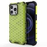 iPhone 13 Pro Honinggraat Armor Backcover hoes Fluor Geel