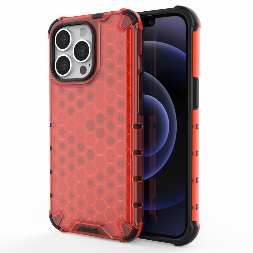 iPhone 13 Pro Honinggraat Armor Backcover hoes Rood
