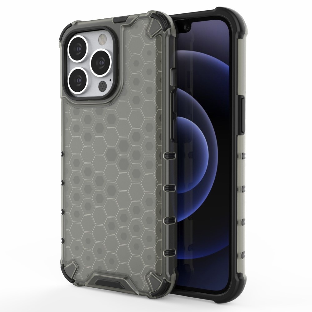 iPhone 13 Pro Honinggraat Armor Backcover hoes Zwart