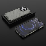 iPhone 13 Pro Honinggraat Armor Backcover hoes Zwart