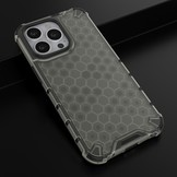 iPhone 13 Pro Honinggraat Armor Backcover hoes Zwart