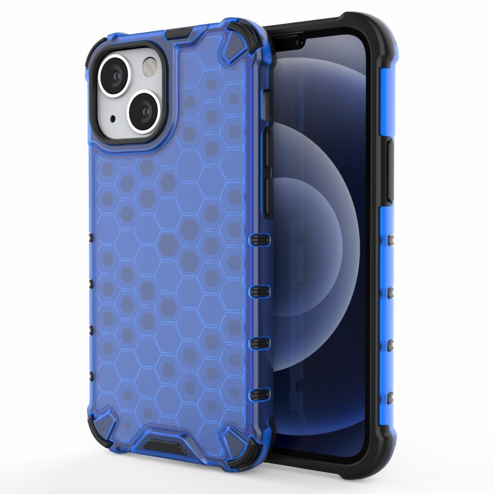 iPhone 13 Mini Honinggraat Armor Backcover hoes Blauw
