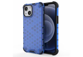 Lunso - Honinggraat Armor Backcover hoes - iPhone 13 Pro - Blauw