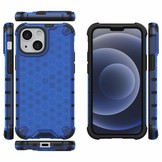 iPhone 13 Pro Honinggraat Armor Backcover hoes Blauw