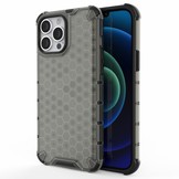 iPhone 13 Pro Max Honinggraat Armor Backcover hoes Zwart
