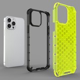 iPhone 13 Pro Max Honinggraat Armor Backcover hoes Zwart