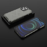 iPhone 13 Pro Max Honinggraat Armor Backcover hoes Zwart