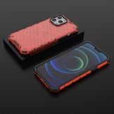 iPhone 13 Pro Max Honinggraat Armor Backcover hoes Rood