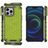 iPhone 13 Pro Max Honinggraat Armor Backcover hoes Fluor Geel