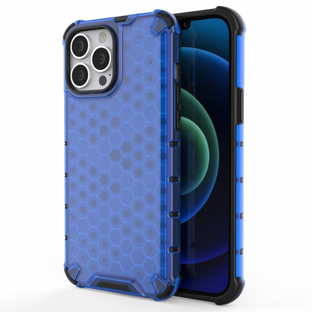 iPhone 13 Pro Max Honinggraat Armor Backcover hoes Blauw