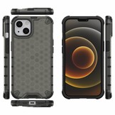 iPhone 13 Honinggraat Armor Backcover hoes Zwart
