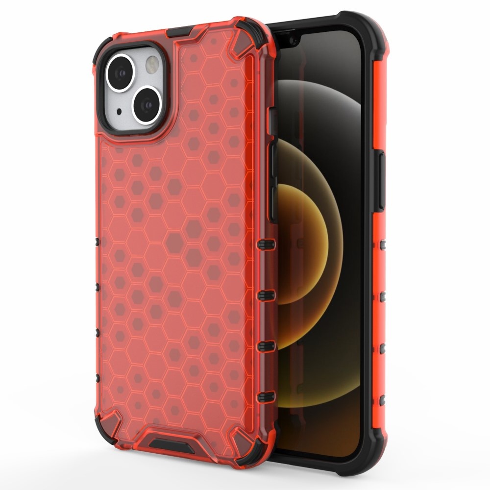 iPhone 13 Honinggraat Armor Backcover hoes Rood