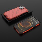 iPhone 13 Honinggraat Armor Backcover hoes Rood