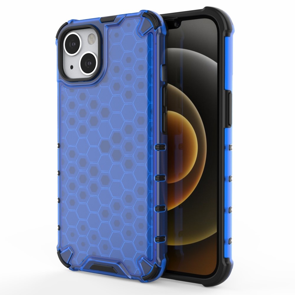iPhone 13 Honinggraat Armor Backcover hoes Blauw