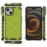 iPhone 13 Honinggraat Armor Backcover hoes Fluor Geel