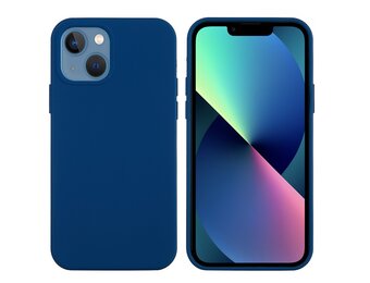 Lunso - Softcase Backcover hoes - iPhone 13 - Blauw